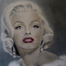 Marilyn Monroe Acryl op linnen 100 X 100 cm 2014