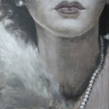 Parels Hedy Lamarr Acryl op canvas en paneel 36 x 36 cm 2017