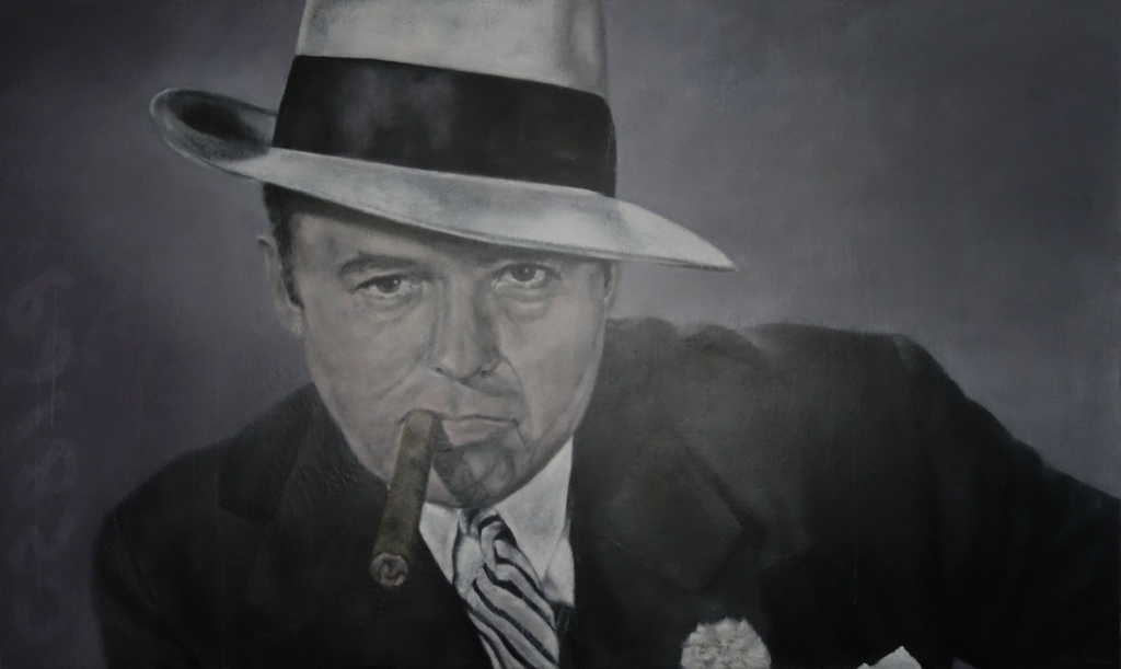 Al Capone Acryl op linnen 200 x 120 cm 2018