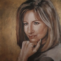 Barbra Streisand Acryl op linnen 80 x 80 cm